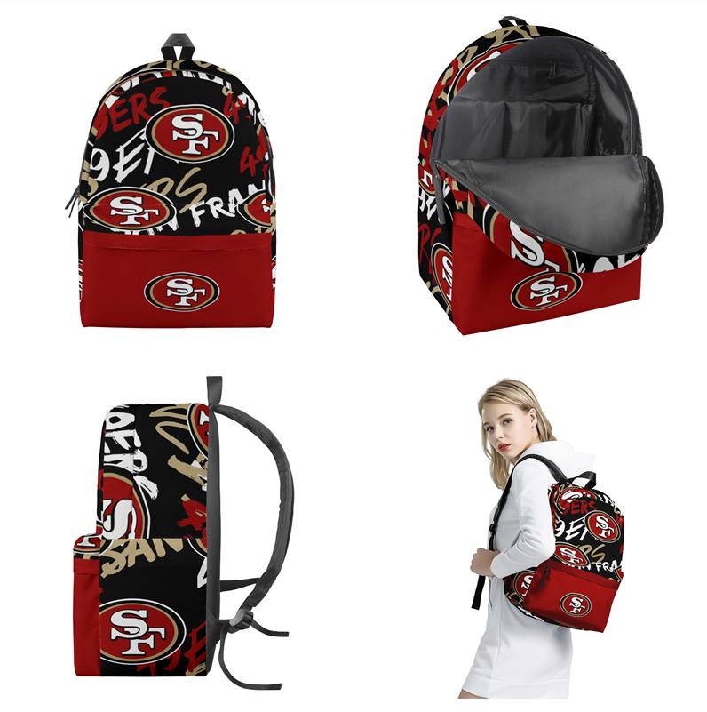 San Francisco 49ers All Over Print Polyester Backpack 001