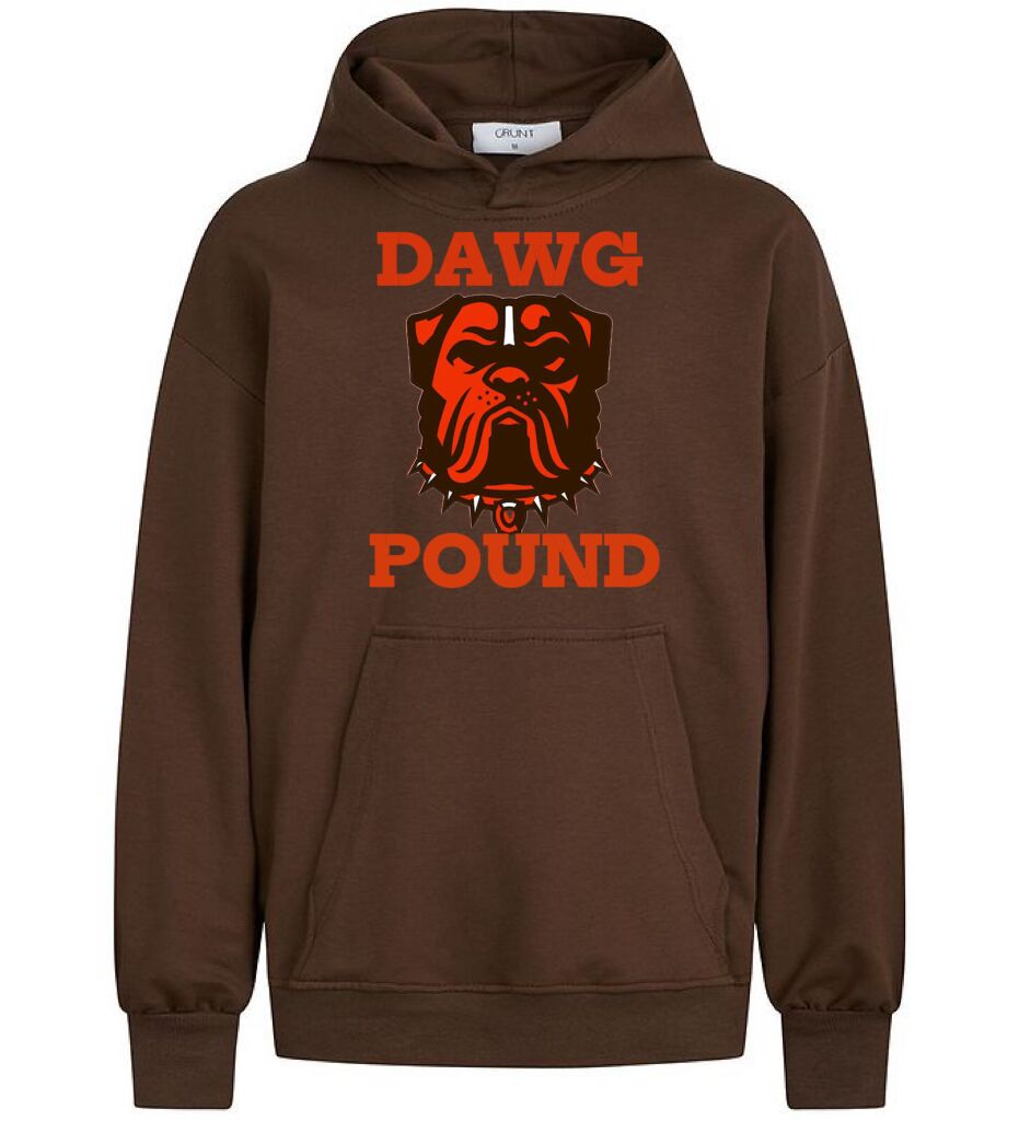 Men's Cleveland Browns Big Logo Brown Pullover Hoodie