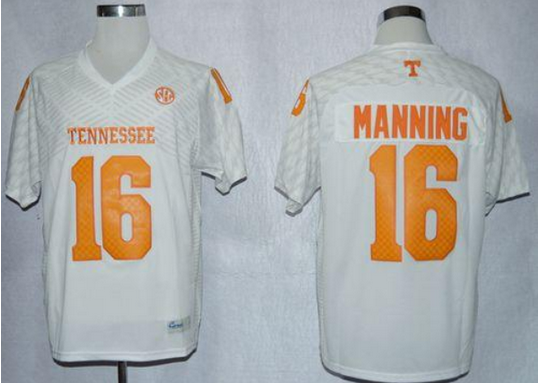 Youth's Tennessee Volunteers #16 Peyton Manning White New Stitched NCAA Jersey