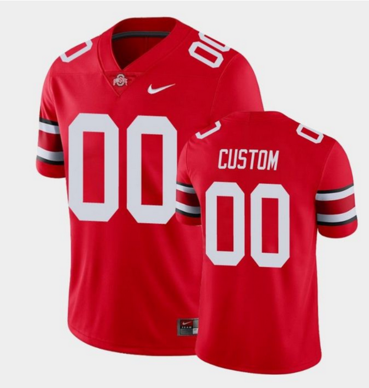 Men's Ohio State Buckeyes ACTIVE PLAYER Custom Red College Stitched Jersey