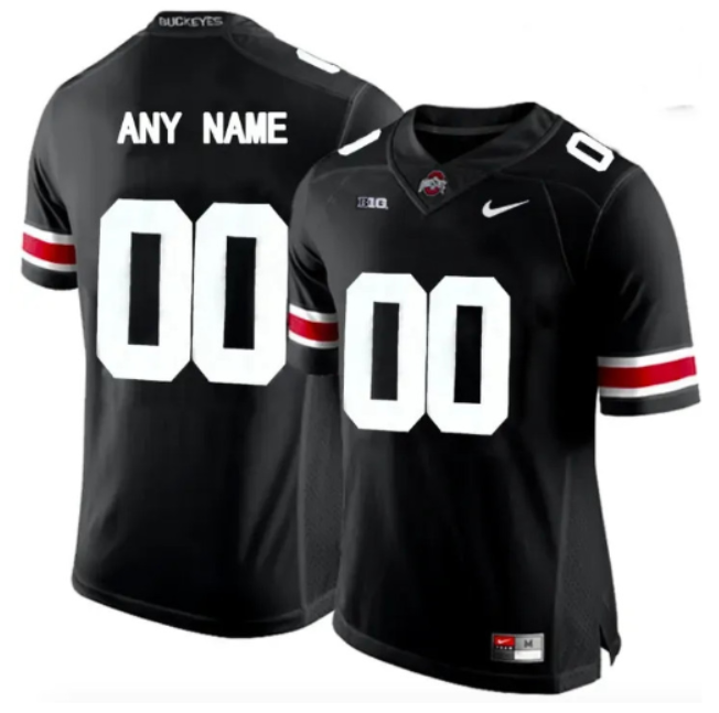 Men's Ohio State Buckeyes ACTIVE PLAYER Custom Black Stitched Jersey
