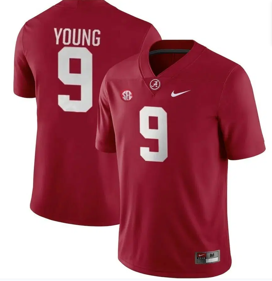 Men's Alabama Crimson Tide #9 Bryce Young Red College Football Stitched Jersey