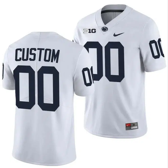 Men's Penny Ptate Nittany Lions ACTIVE PLAYER Custom Jersey White