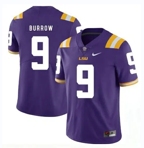 Men's LSU Tigers Acrive Players Custom Purple Stitched Jersey Men's LSU Tigers Acrive Players Custom Purple Stitched Jersey