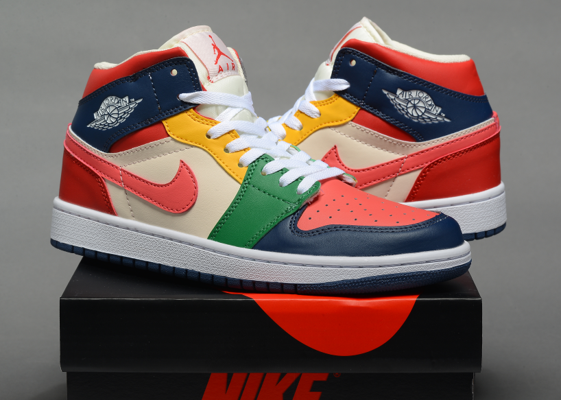 Men's Running Weapon Air Jordan 1 Colorful Shoes 0506