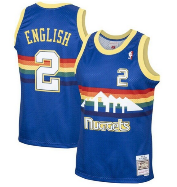 Youth's Denver Nuggets Custom 1987-88 Royal Mitchell & Ness Swingman Stitched Basketball Jersey