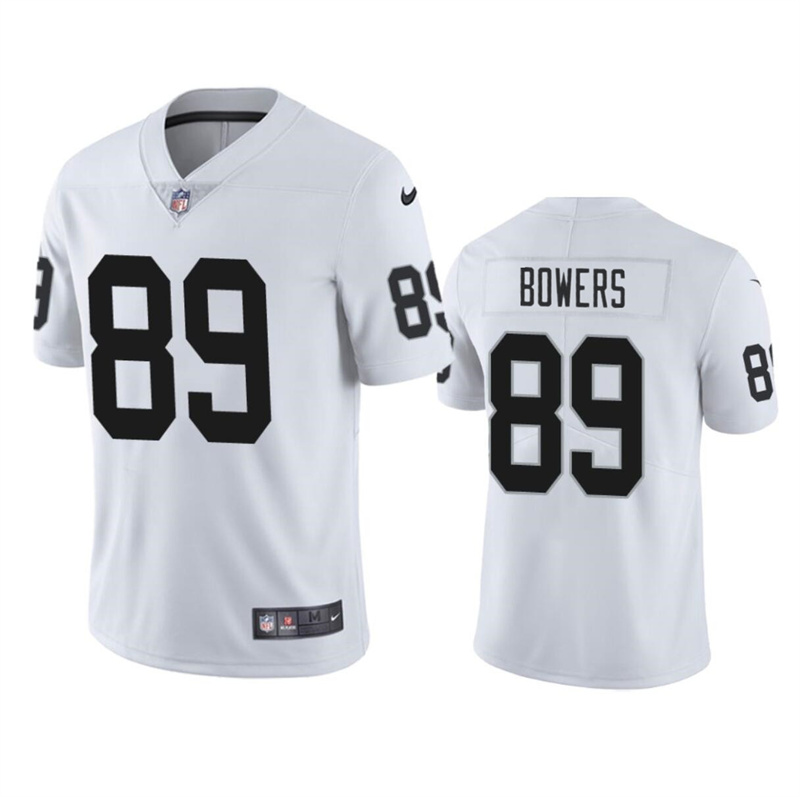Youth Las Vegas Raiders #89 Brock Bowers White 2024 Draft Vapor Stitched Football Jersey