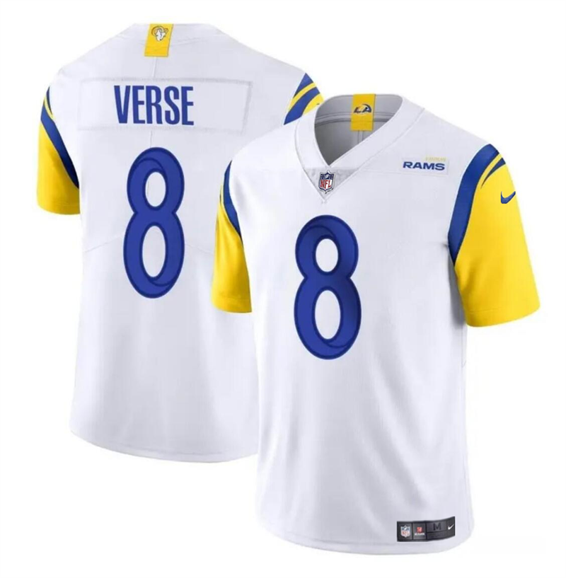 Youth Los Angeles Rams #8 Jared Verse White 2024 Draft Vapor Untouchable Stitched Football Jersey