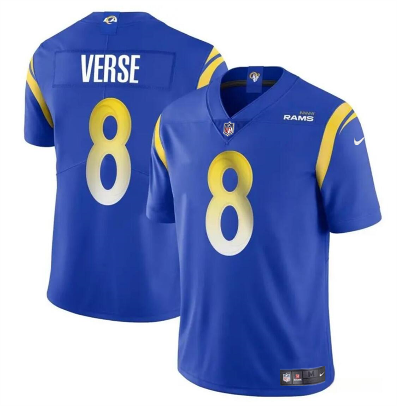 Youth Los Angeles Rams #8 Jared Verse Blue 2024 Draft Vapor Untouchable Stitched Football Jersey