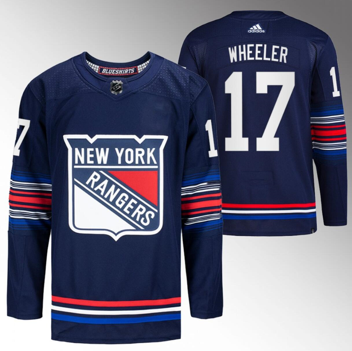 Men's New York Rangers #17 Blake Wheeler Navy Stitched Jersey Men's New York Rangers #17 Blake Wheeler Navy Stitched Jersey