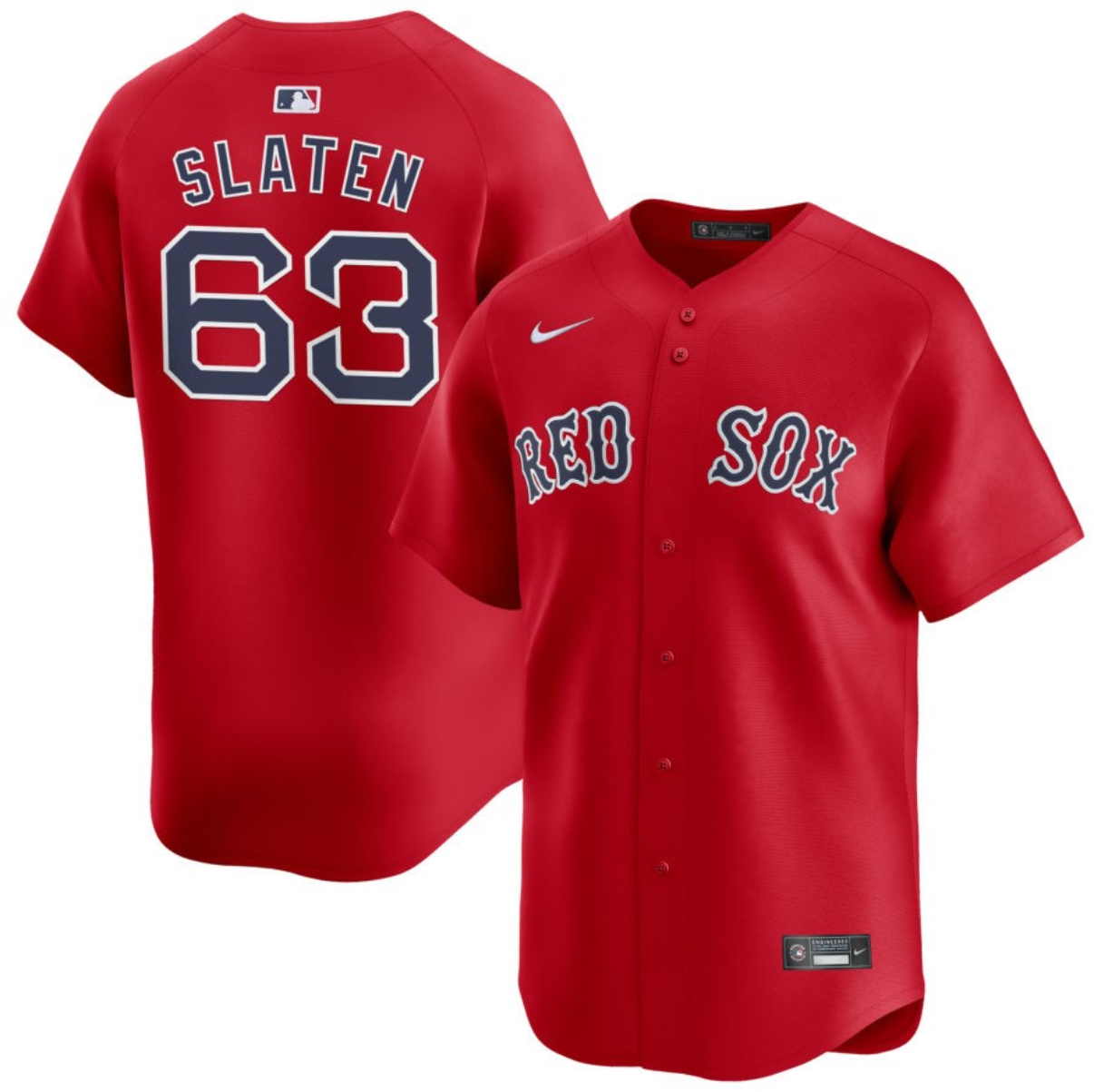 Men's Boston Red Sox #63 Justin Slaten Red 2025 Alternate Limited Stitched Baseball Jersey Men's Boston Red Sox #63 Justin Slaten Red 2025 Alternate Limited Stitched Baseball Jersey