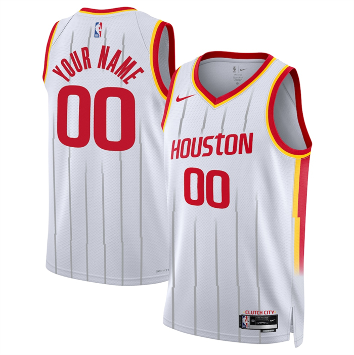Men's Houston Rockets Actiive Player Custom White 2026/27 Association Edition Stitched Basketball Jersey