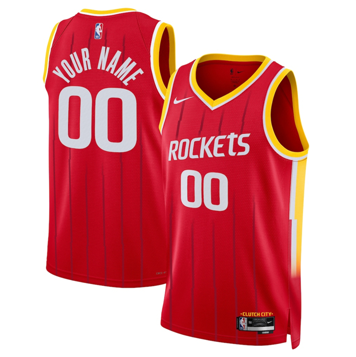 Men's Houston Rockets Actiive Player Custom Red 2026/27 Icon Edition Stitched Basketball Jersey