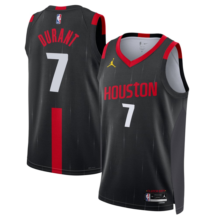 Men's Houston Rockets #7 Kevin Durant Black 2026/27 Statement Edition Stitched Basketball Jersey