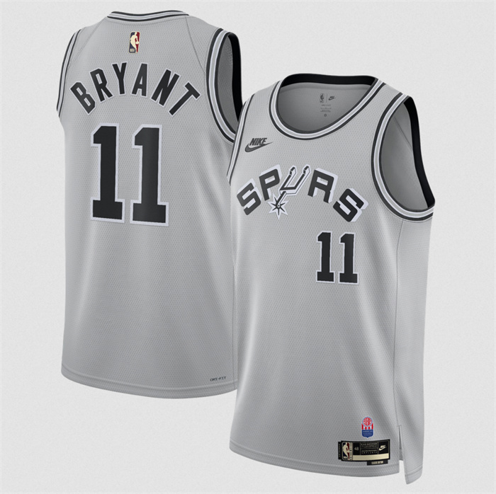 Men's San Antonio Spurs #11 Carter Bryant Silver 2026/27 Classic Edition Stitched Basketball Jersey