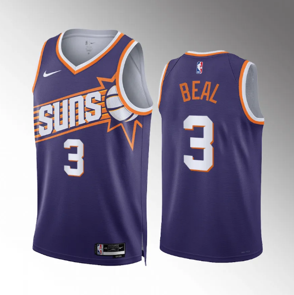 Men's Phoenix Suns #3 Bradley Beal Purple Icon Edition Stitched Basketball Jersey Men's Phoenix Suns #3 Bradley Beal Purple Icon Edition Stitched Basketball Jersey