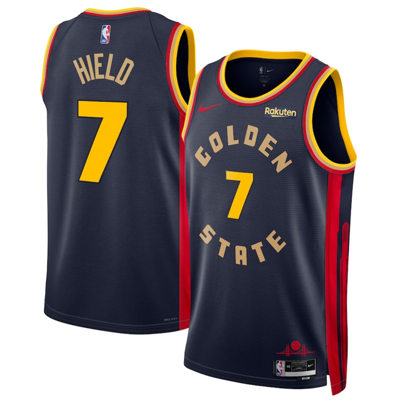 Men's Golden State Warriors #7 Buddy Hield Navy 2024/25 City Edition Stitched Basketball Jersey Men's Golden State Warriors #7 Buddy Hield Navy 2024/25 City Edition Stitched Basketball Jersey