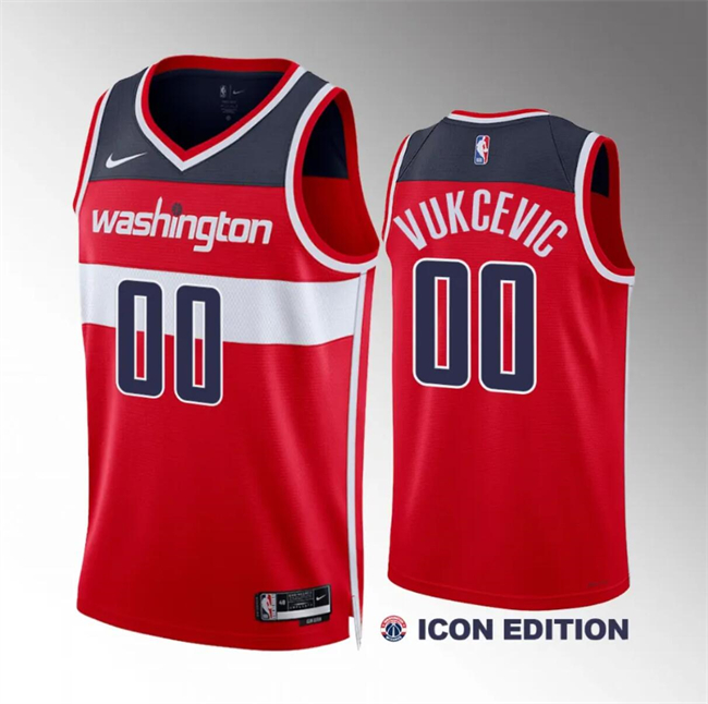 Men's Washington Wizards #00 Tristan Vukcevic White Association Edition Stitched Basketball Jersey Men's Washington Wizards #00 Tristan Vukcevic White Association Edition Stitched Basketball Jersey