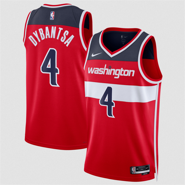 Men's Washington Wizards #4 AJ Dybantsa Red 2026 Draft Icon Edition Stitched Basketball Jersey