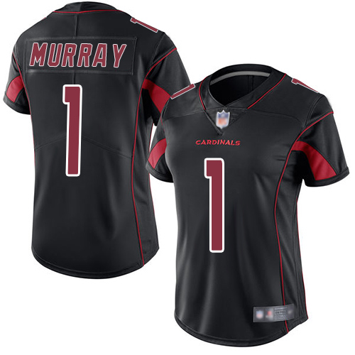 Nike Cardinals #1 Kyler Murray Black Women's Stitched NFL Limited Rush Jersey