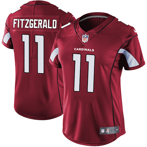 Nike Cardinals #11 Larry Fitzgerald Red Team Color Women's Stitched NFL Vapor Untouchable Limited Jersey