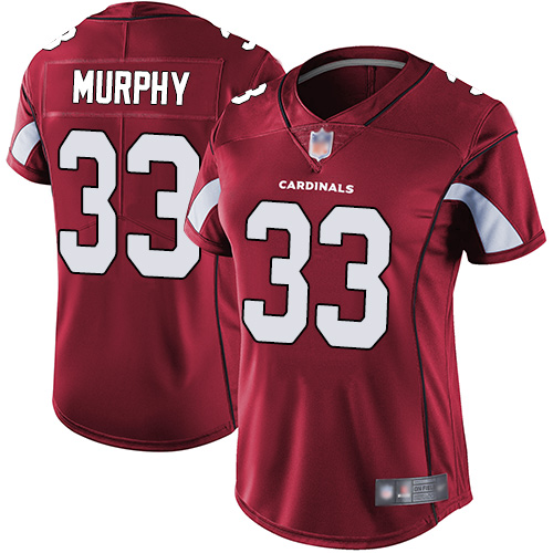 Nike Cardinals #33 Byron Murphy Red Team Color Women's Stitched NFL Vapor Untouchable Limited Jersey