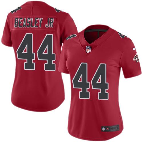 Nike Falcons #44 Vic Beasley Jr Red Women's Stitched NFL Limited Rush Jersey