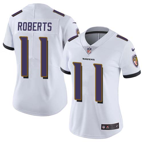 Nike Ravens #11 Seth Roberts White Women's Stitched NFL Vapor Untouchable Limited Jersey