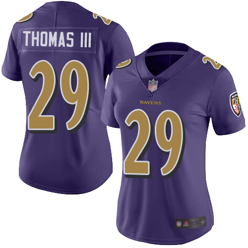 Nike Ravens #29 Earl Thomas III Purple Women's Stitched NFL Limited Rush Jersey Nike Ravens #29 Earl Thomas III Purple Women's Stitched NFL Limited Rush Jersey