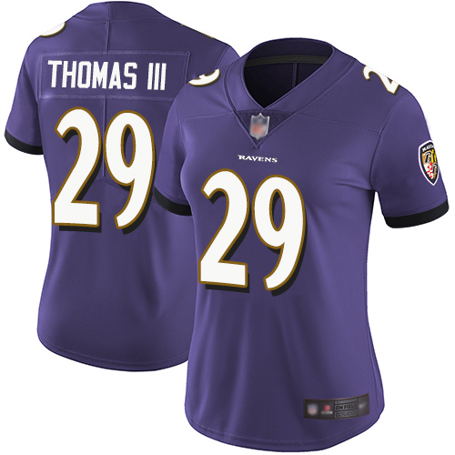 Nike Ravens #29 Earl Thomas III Purple Team Color Women's Stitched NFL Vapor Untouchable Limited Jersey Nike Ravens #29 Earl Thomas III Purple Team Color Women's Stitched NFL Vapor Untouchable Limited Jersey