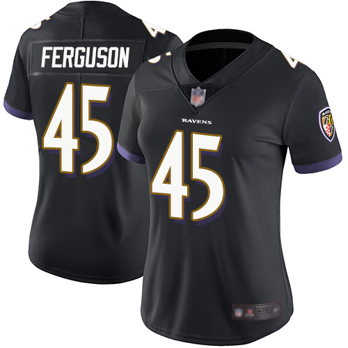Nike Ravens #45 Jaylon Ferguson Black Alternate Women's Stitched NFL Vapor Untouchable Limited Jersey