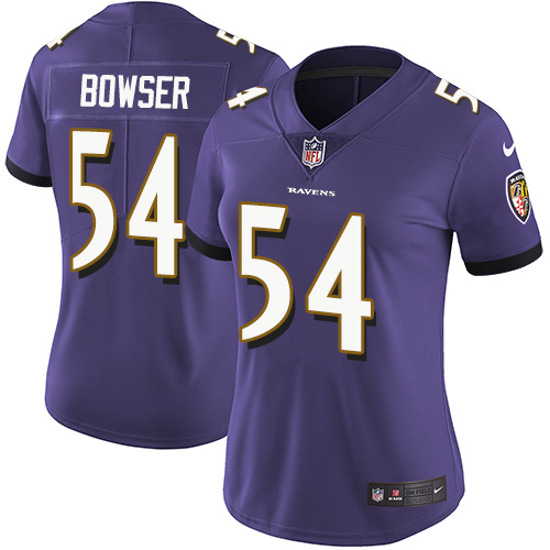 Nike Ravens #54 Tyus Bowser Purple Team Color Women's Stitched NFL Vapor Untouchable Limited Jersey Nike Ravens #54 Tyus Bowser Purple Team Color Women's Stitched NFL Vapor Untouchable Limited Jersey