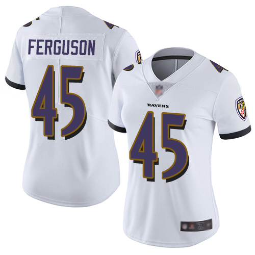 Nike Ravens #45 Jaylon Ferguson White Women's Stitched NFL Vapor Untouchable Limited Jersey