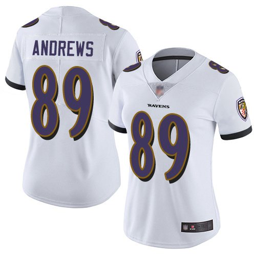 Nike Ravens #89 Mark Andrews White Women's Stitched NFL Vapor Untouchable Limited Jersey