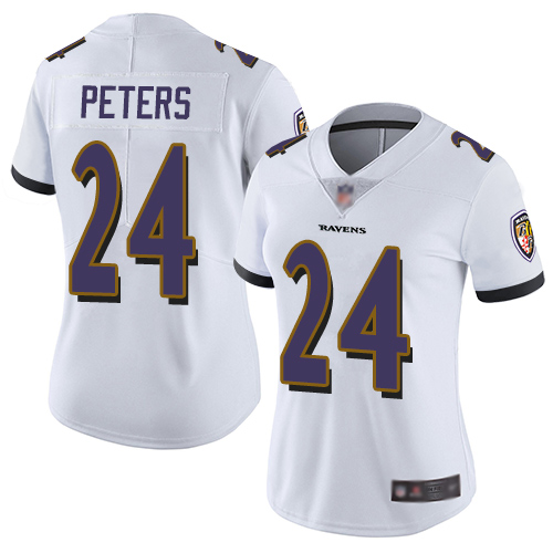 Nike Ravens #24 Marcus Peters White Women's Stitched NFL Vapor Untouchable Limited Jersey Nike Ravens #24 Marcus Peters White Women's Stitched NFL Vapor Untouchable Limited Jersey