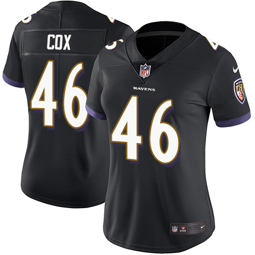 Nike Ravens #46 Morgan Cox Black Alternate Women's Stitched NFL Vapor Untouchable Limited Jersey Nike Ravens #46 Morgan Cox Black Alternate Women's Stitched NFL Vapor Untouchable Limited Jersey