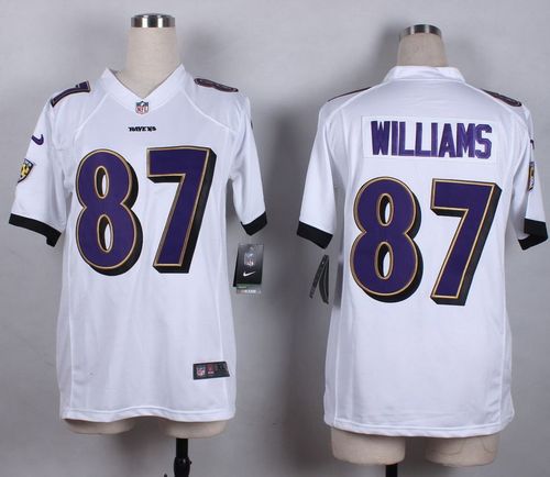 Nike Ravens #87 Maxx Williams White Women's Stitched NFL New Elite Jersey Nike Ravens #87 Maxx Williams White Women's Stitched NFL New Elite Jersey