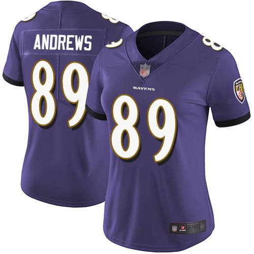 Nike Ravens #89 Mark Andrews Purple Team Color Women's Stitched NFL Vapor Untouchable Limited Jersey