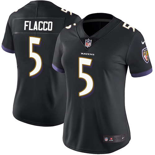 Nike Ravens #5 Joe Flacco Black Alternate Women's Stitched NFL Vapor Untouchable Limited Jersey Nike Ravens #5 Joe Flacco Black Alternate Women's Stitched NFL Vapor Untouchable Limited Jersey