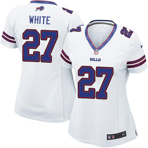 Nike Bills #27 Tre'Davious White White Women's Stitched NFL Elite Jersey Nike Bills #27 Tre'Davious White White Women's Stitched NFL Elite Jersey