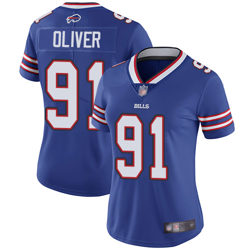 Nike Bills #91 Ed Oliver Royal Blue Team Color Women's Stitched NFL Vapor Untouchable Limited Jersey Nike Bills #91 Ed Oliver Royal Blue Team Color Women's Stitched NFL Vapor Untouchable Limited Jersey