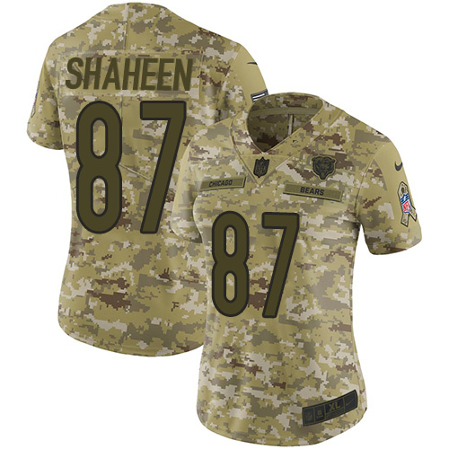 Nike Bears #87 Adam Shaheen Camo Women's Stitched NFL Limited 2018 Salute to Service Jersey Nike Bears #87 Adam Shaheen Camo Women's Stitched NFL Limited 2018 Salute to Service Jersey