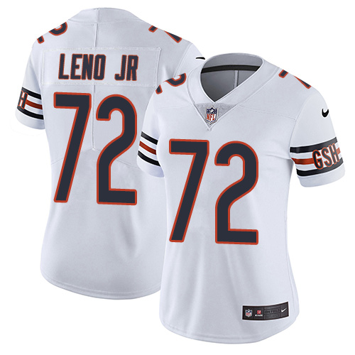Nike Bears #72 Charles Leno Jr White Women's Stitched NFL Vapor Untouchable Limited Jersey