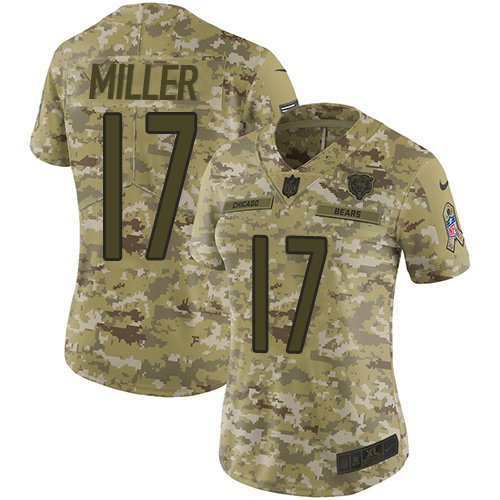 Nike Bears #17 Anthony Miller Camo Women's Stitched NFL Limited 2018 Salute to Service Jersey Nike Bears #17 Anthony Miller Camo Women's Stitched NFL Limited 2018 Salute to Service Jersey