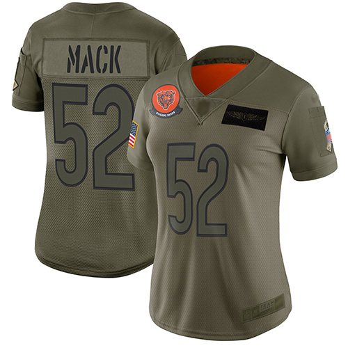 Nike Bears #52 Khalil Mack Camo Women's Stitched NFL Limited 2019 Salute to Service Jersey Nike Bears #52 Khalil Mack Camo Women's Stitched NFL Limited 2019 Salute to Service Jersey