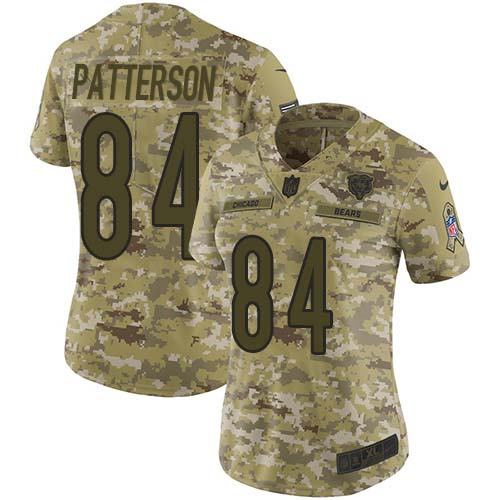 Nike Bears #84 Cordarrelle Patterson Camo Women's Stitched NFL Limited 2018 Salute To Service Jersey Nike Bears #84 Cordarrelle Patterson Camo Women's Stitched NFL Limited 2018 Salute To Service Jersey