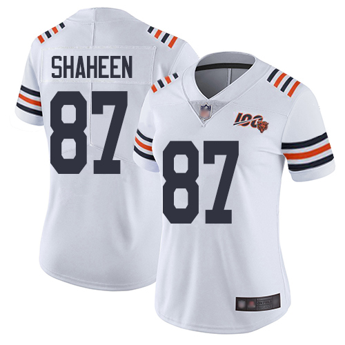 Nike Bears #87 Adam Shaheen White Alternate Women's Stitched NFL Vapor Untouchable Limited 100th Season Jersey Nike Bears #87 Adam Shaheen White Alternate Women's Stitched NFL Vapor Untouchable Limited 100th Season Jersey