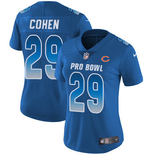 Nike Bears #29 Tarik Cohen Royal Women's Stitched NFL Limited NFC 2019 Pro Bowl Jersey Nike Bears #29 Tarik Cohen Royal Women's Stitched NFL Limited NFC 2019 Pro Bowl Jersey