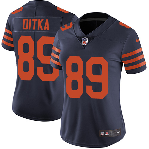 Nike Bears #89 Mike Ditka Navy Blue Alternate Women's Stitched NFL Vapor Untouchable Limited Jersey Nike Bears #89 Mike Ditka Navy Blue Alternate Women's Stitched NFL Vapor Untouchable Limited Jersey