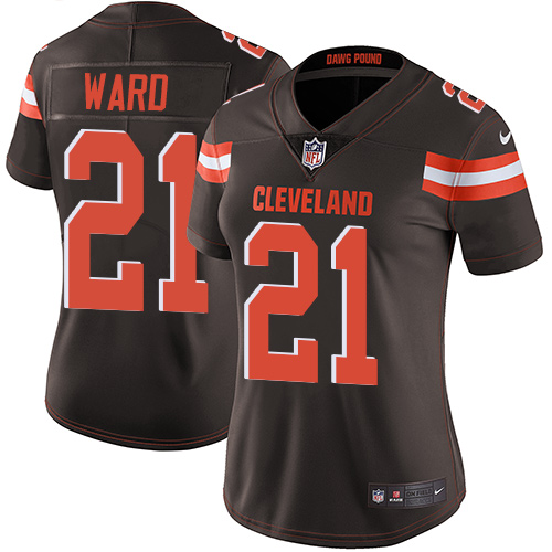 Nike Browns #21 Denzel Ward Brown Team Color Women's Stitched NFL Vapor Untouchable Limited Jersey Nike Browns #21 Denzel Ward Brown Team Color Women's Stitched NFL Vapor Untouchable Limited Jersey